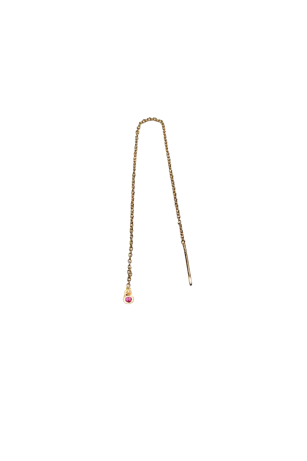 Ear chain pink stone