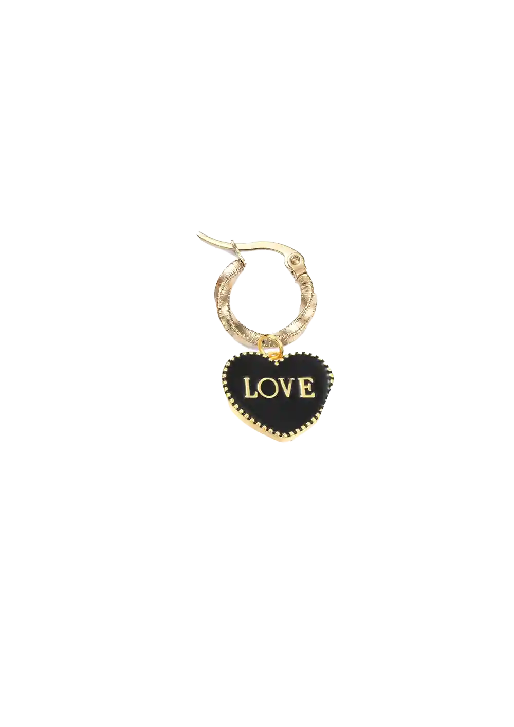 Golden black love heart