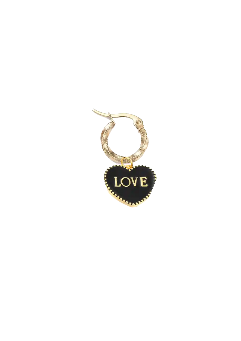 Golden black love heart