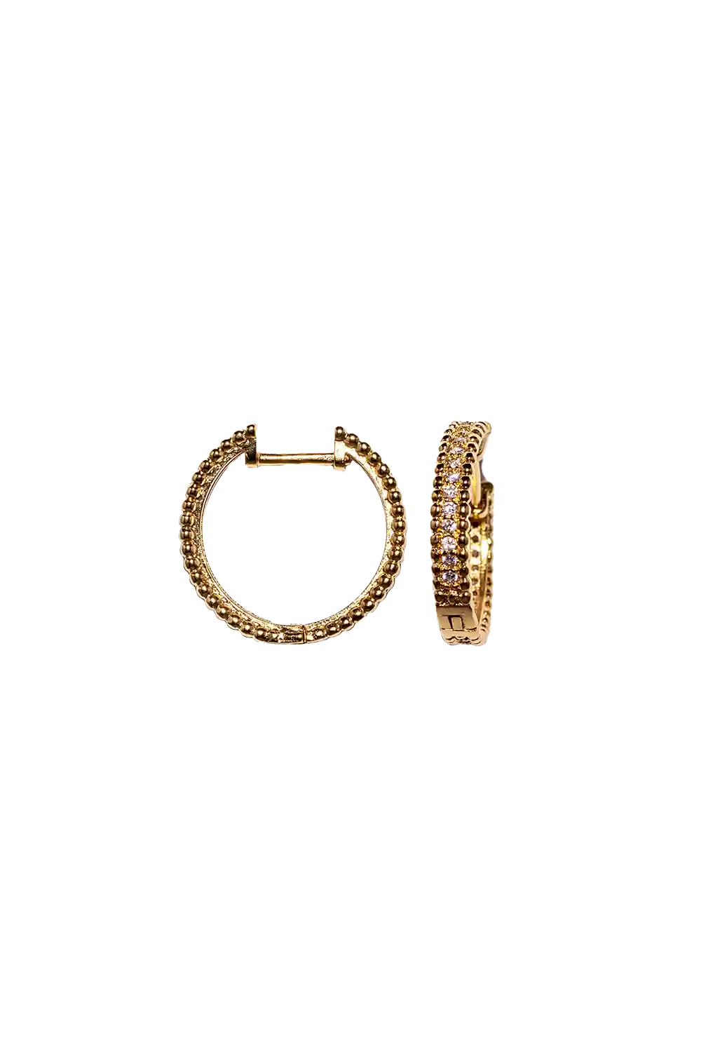 Golden classic glitter hoops