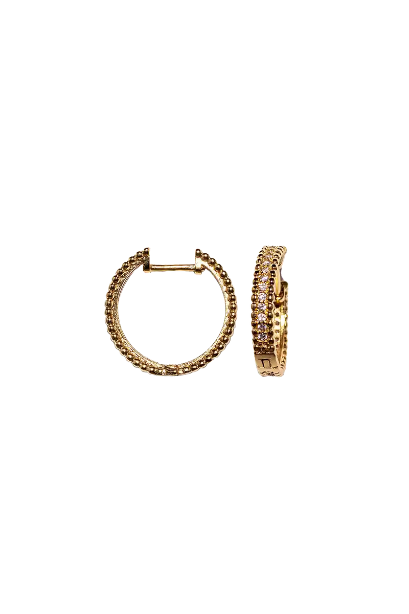 Golden classic glitter hoops