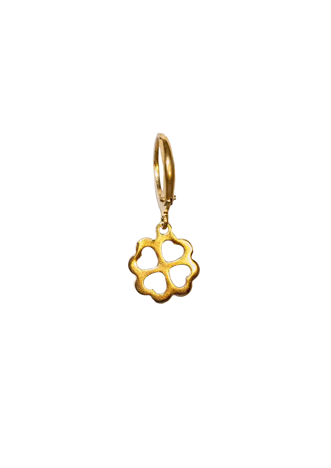 Golden clover earring