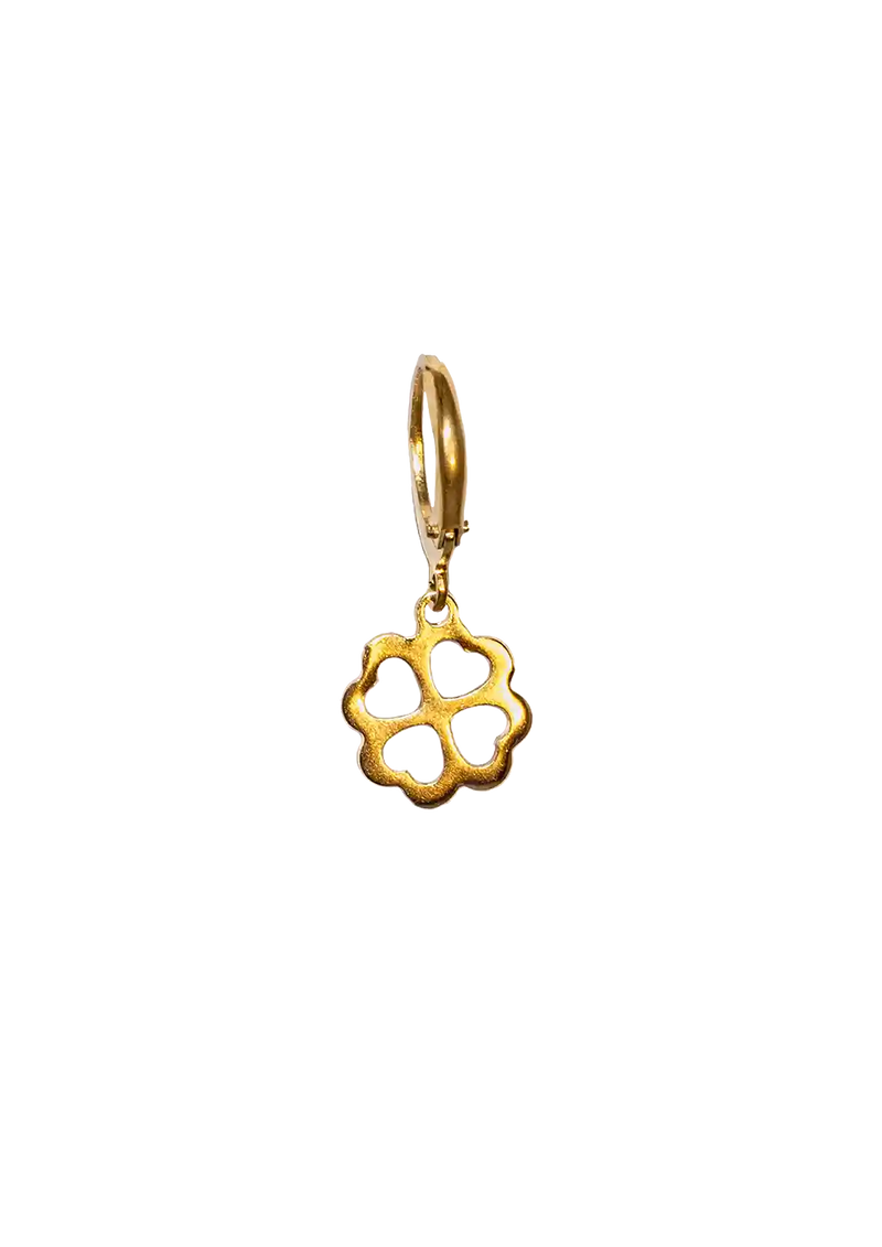 Golden clover earring