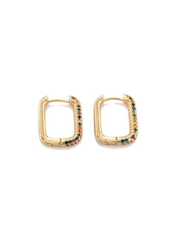 Golden color rectangle hoops