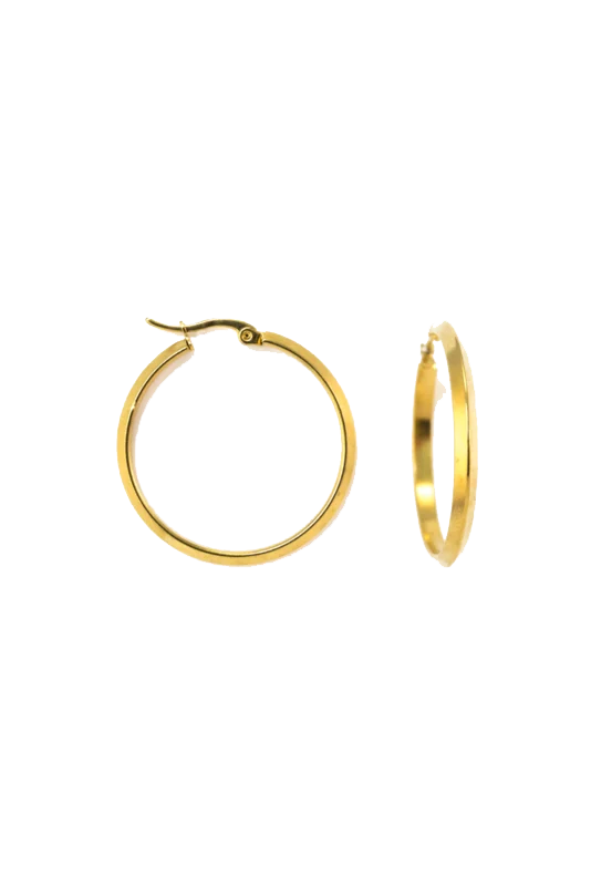 Golden shiny hoops