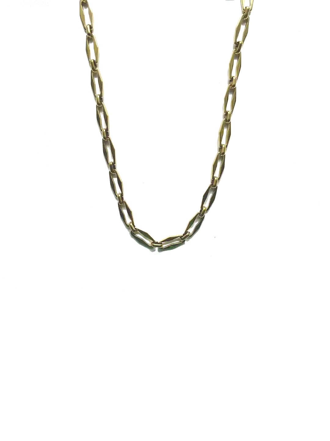 Golden oval big chain