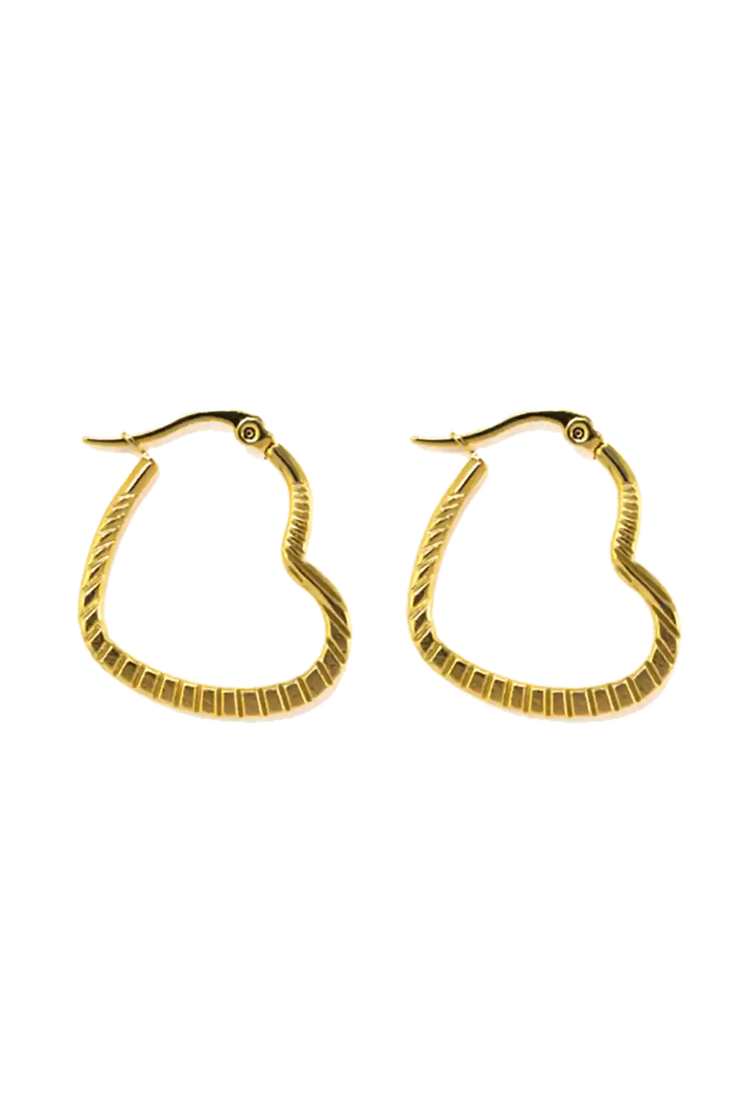 Golden heart hoops