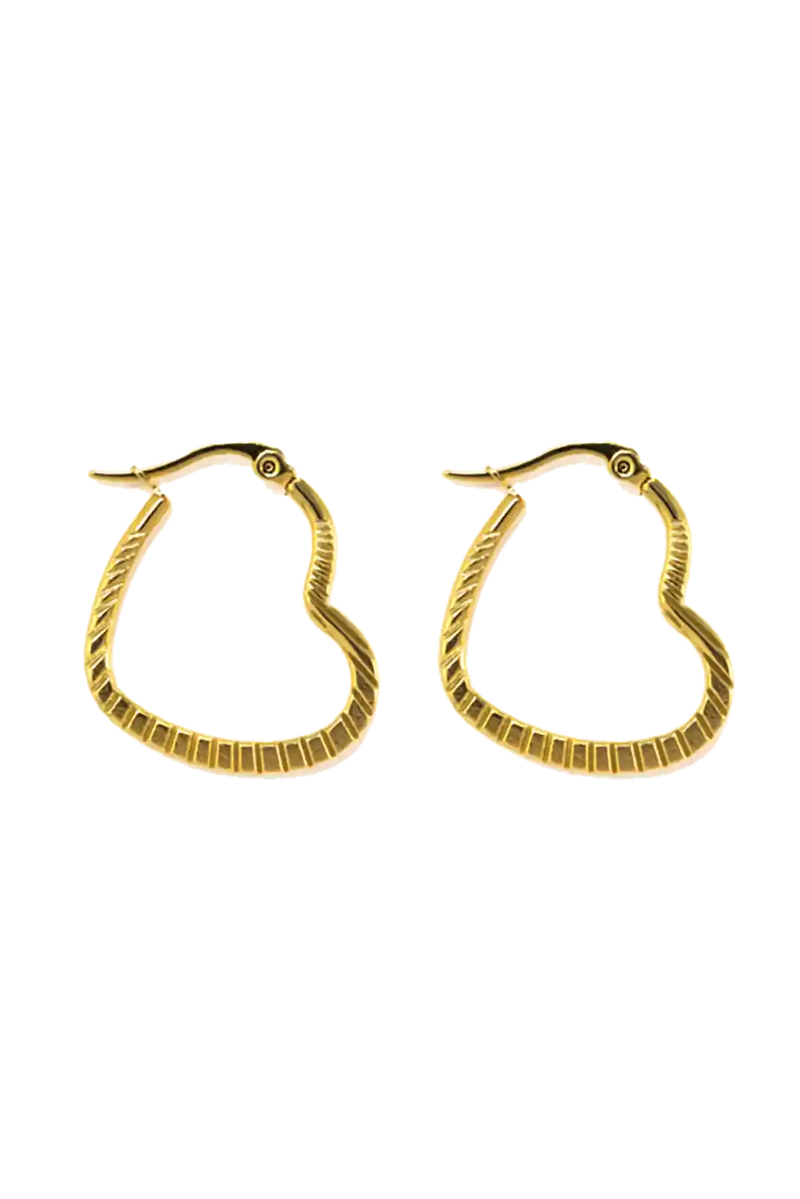 Golden heart hoops