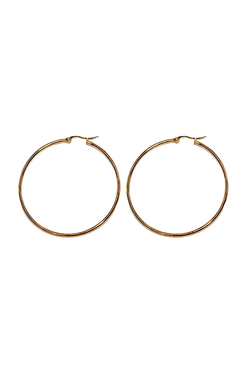 Golden basic hoops (60mm)