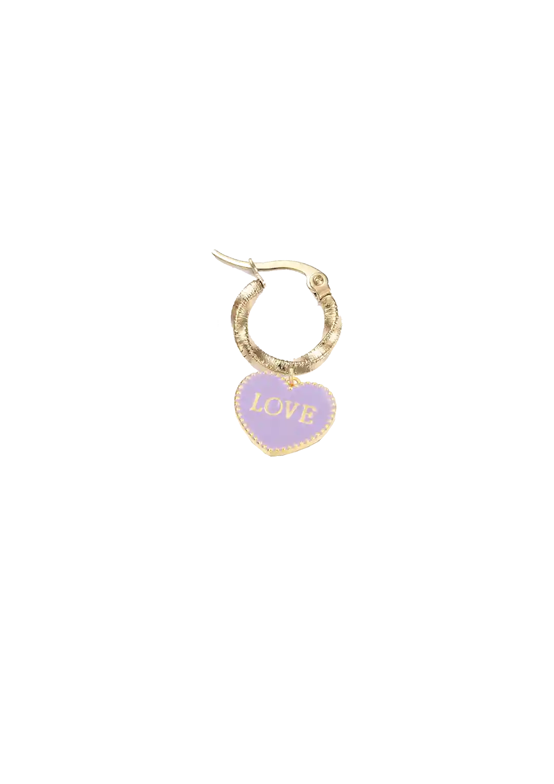 Golden lilac love heart