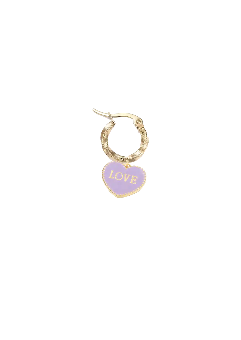 Golden lilac love heart