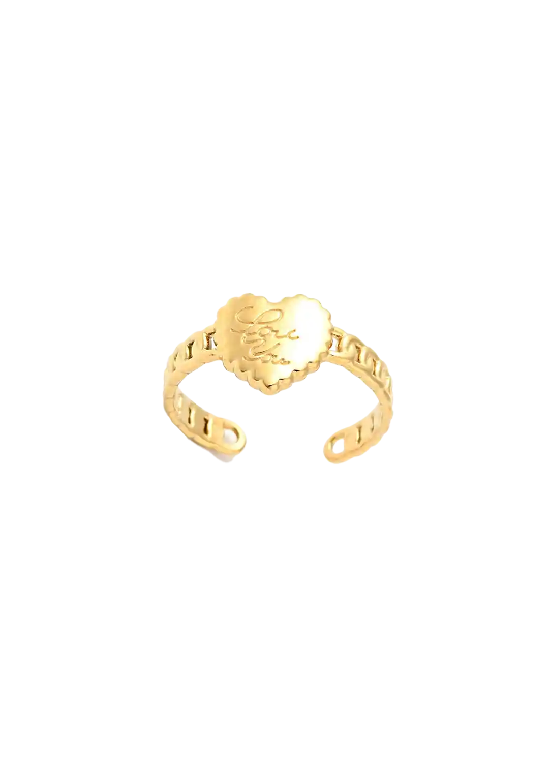 Golden love you ring