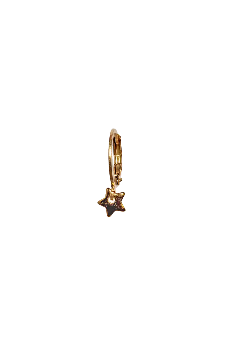 Golden mini star earring