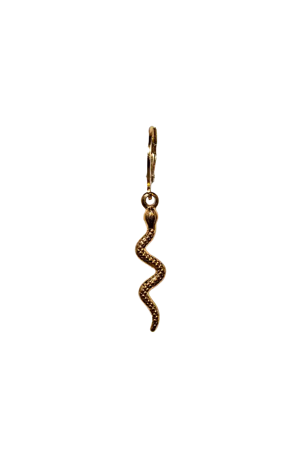 Golden snake earring