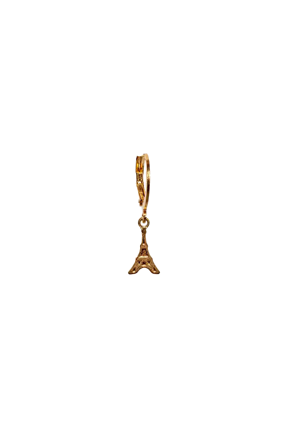 Golden Eiffel Tower earring