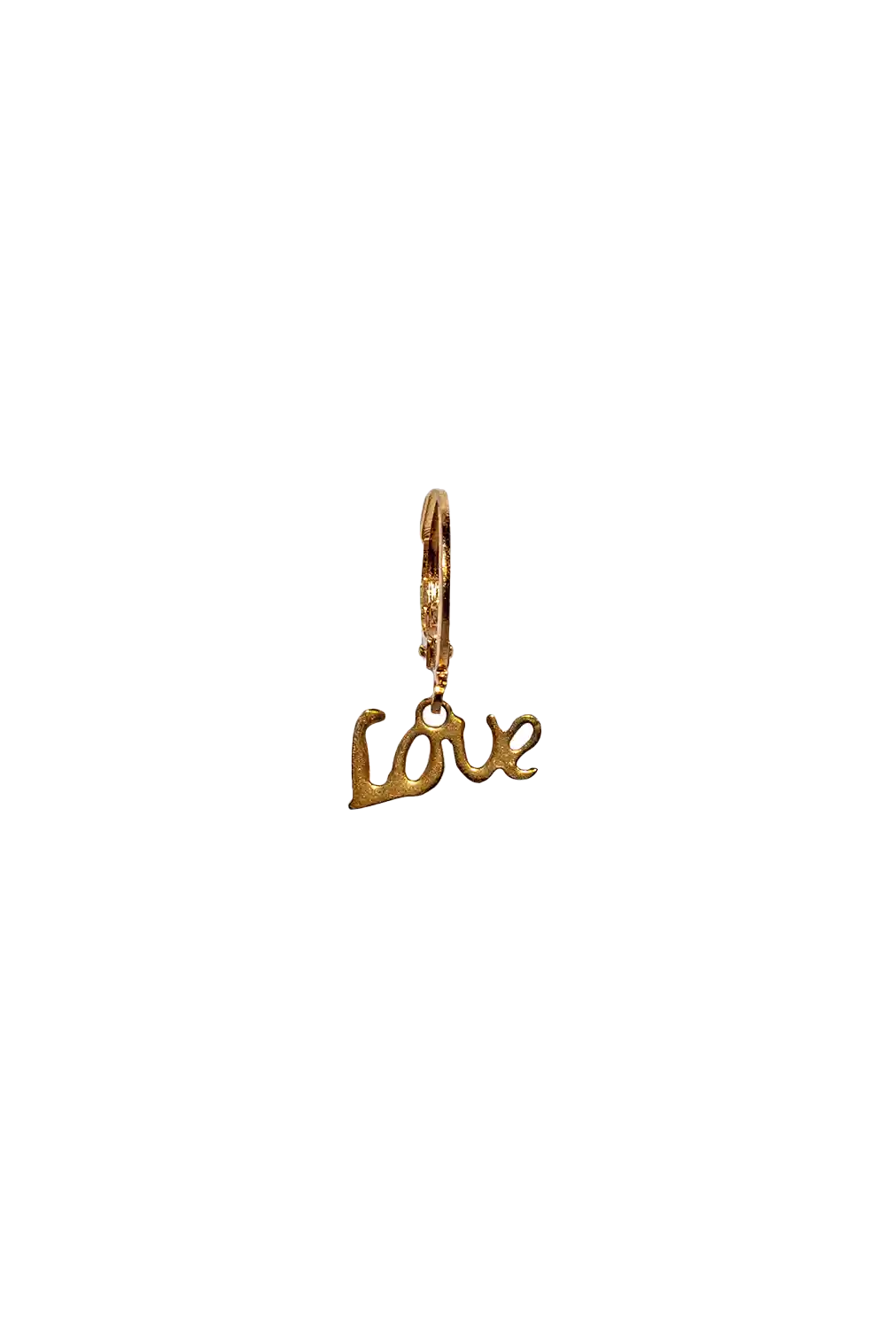 Golden love earring