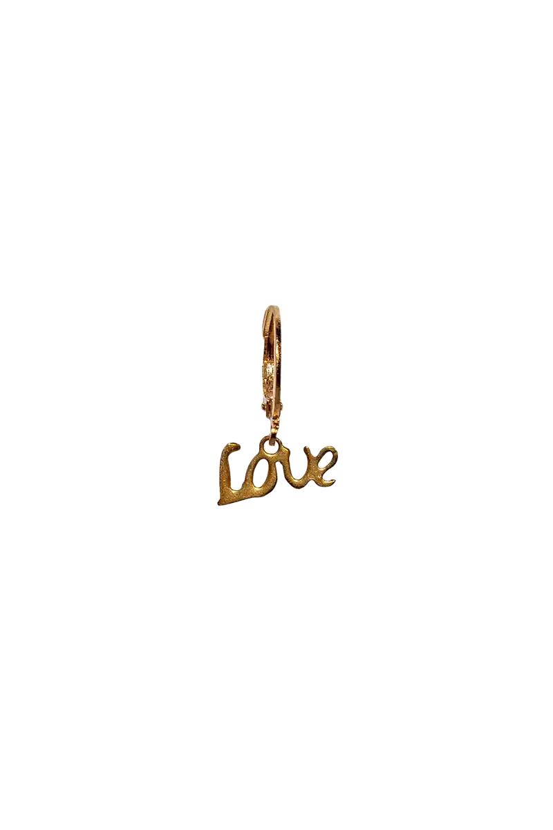 Golden love earring