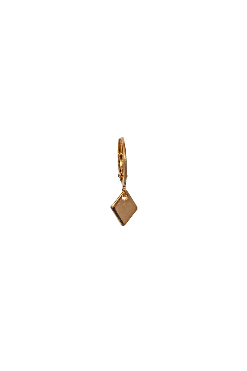 Golden mini triangle earring