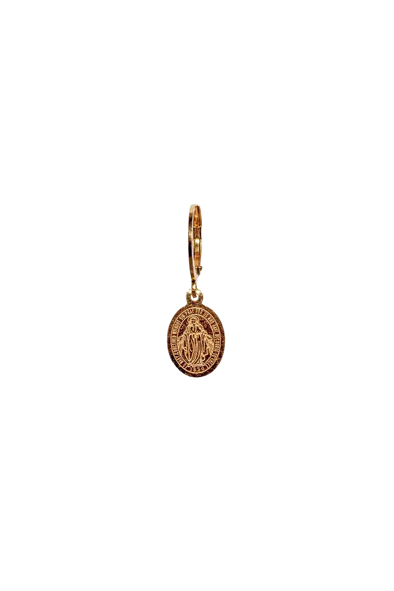 Golden virgin Mary earring