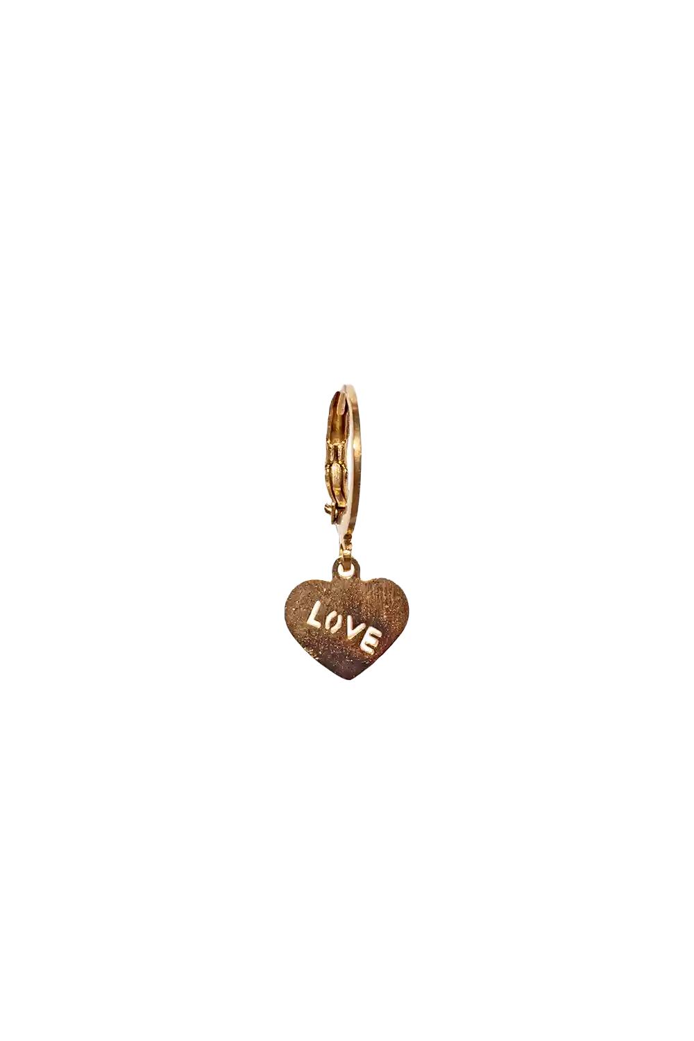 Golden love heart earring