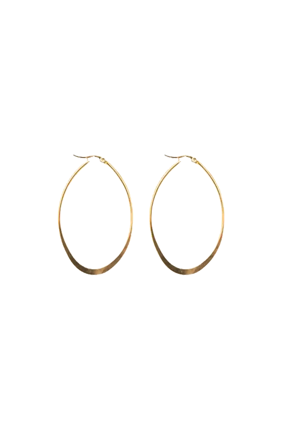 Golden oval hoops