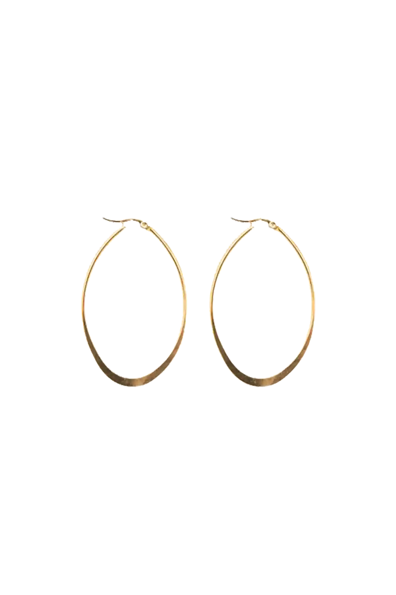 Golden oval hoops