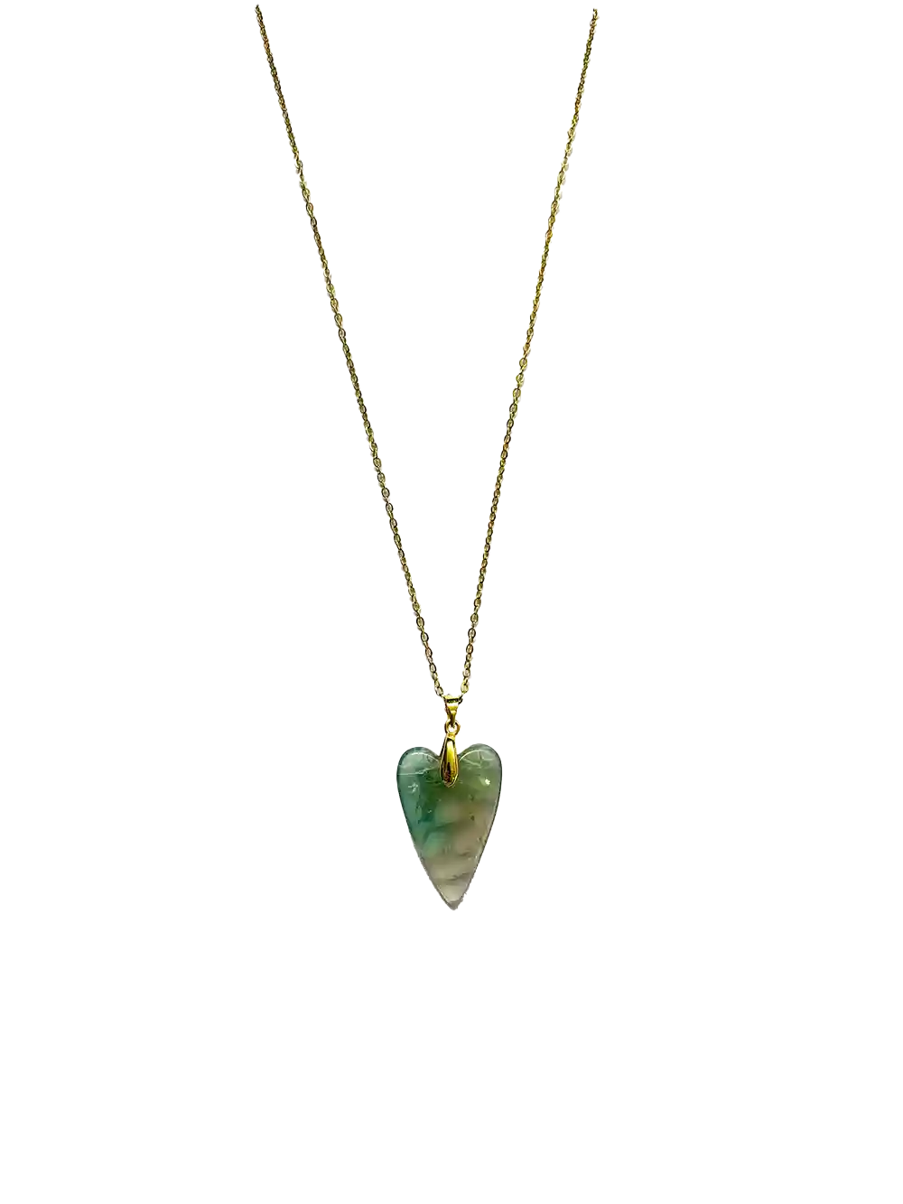 Golden gemstone heart