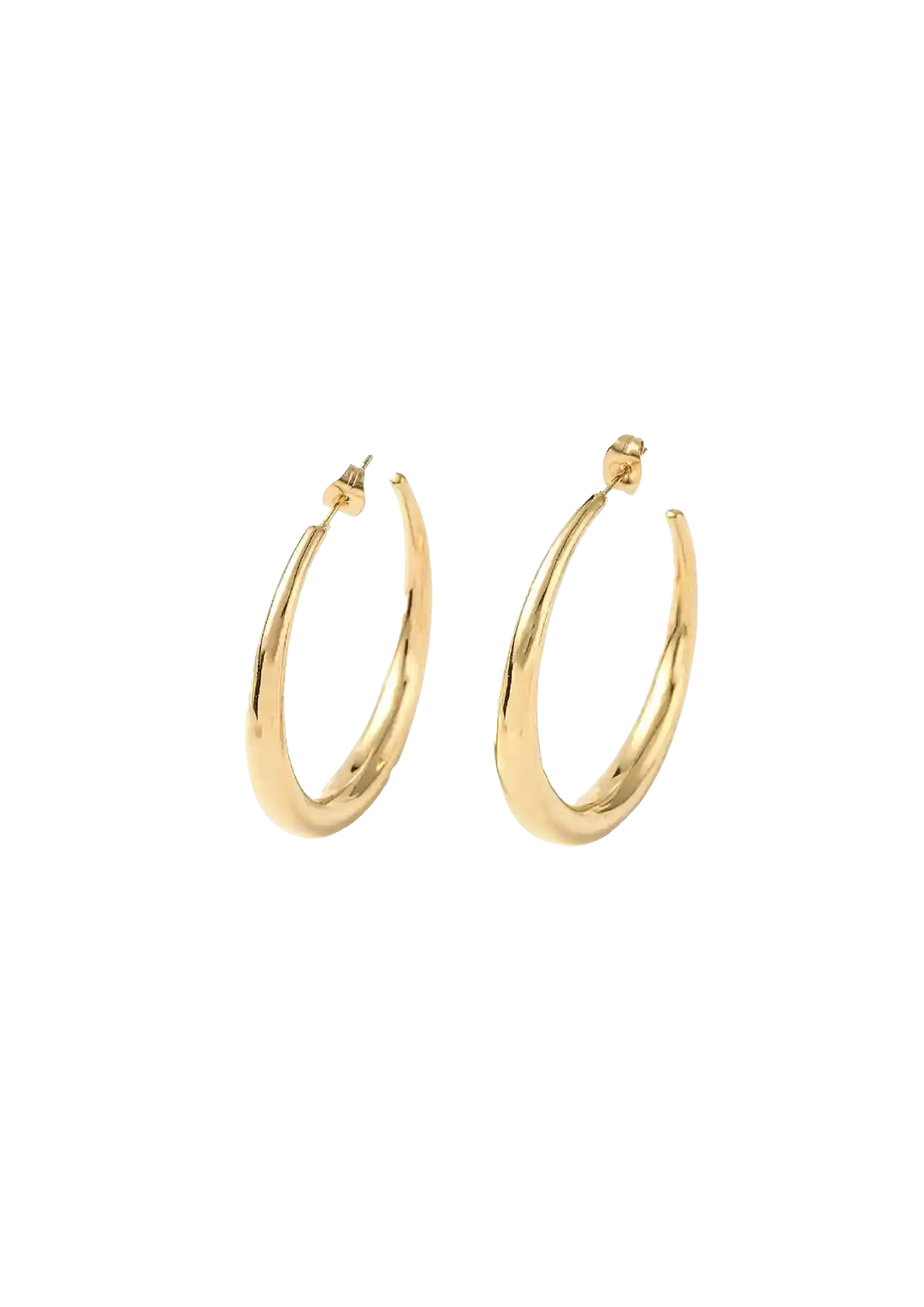 Golden ring stud hoops