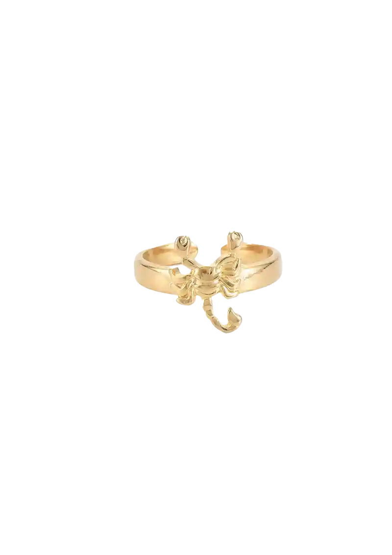 Golden zodiac ring