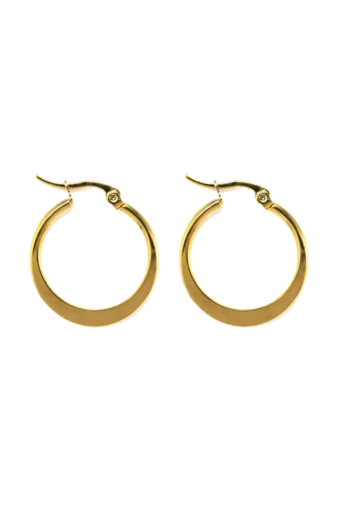 Golden statement hoops