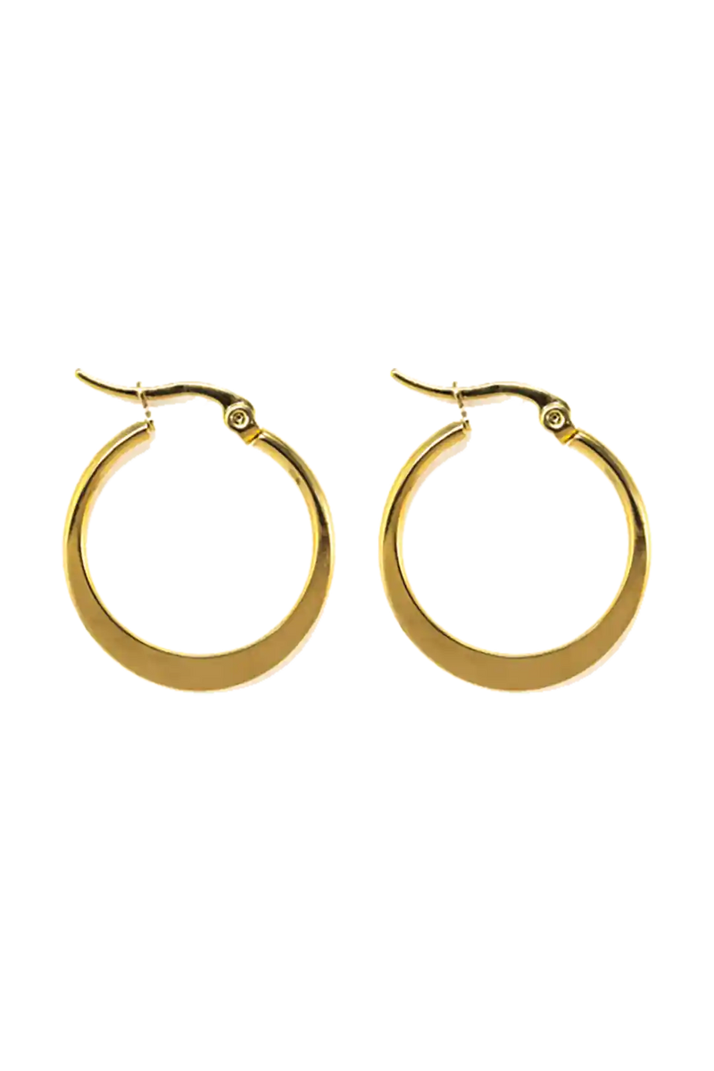 Golden statement hoops