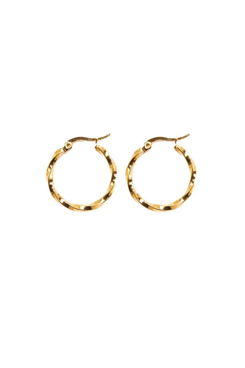 Golden turned hoops