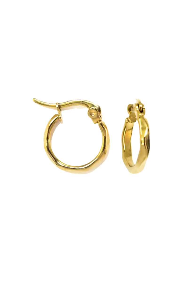 Golden twisted hoops (15mm)