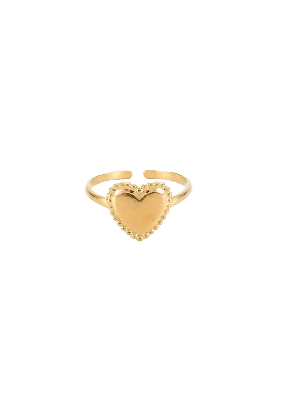 Golden vintage heart ring