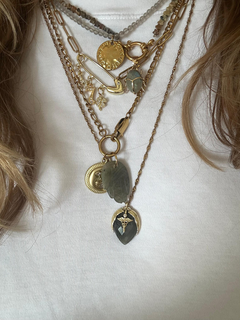 Golden labradorite wings