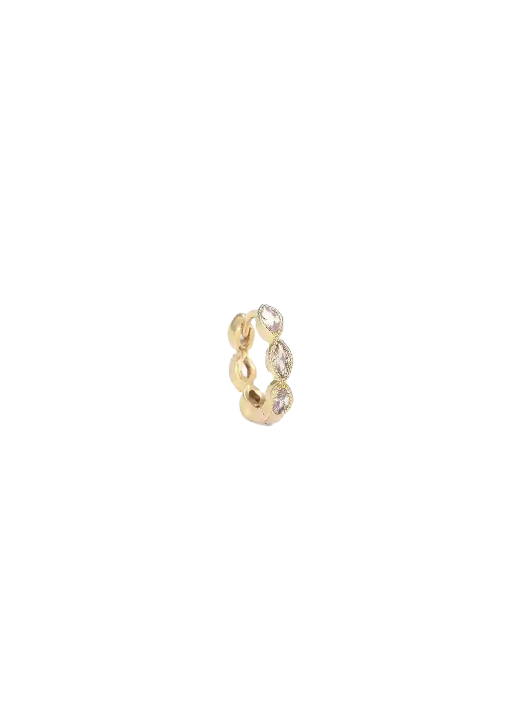 Golden white diamond ring