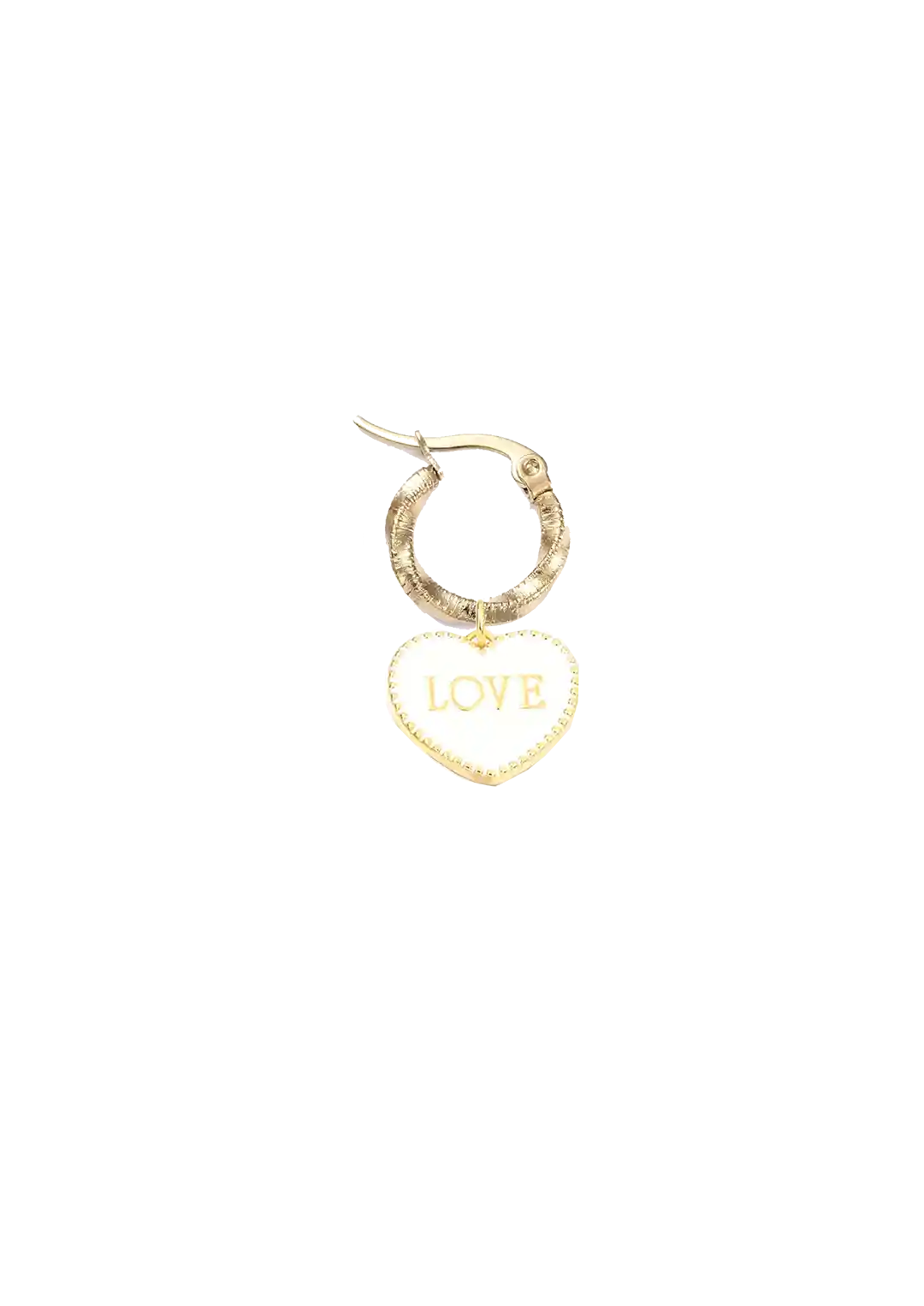 Golden white love heart