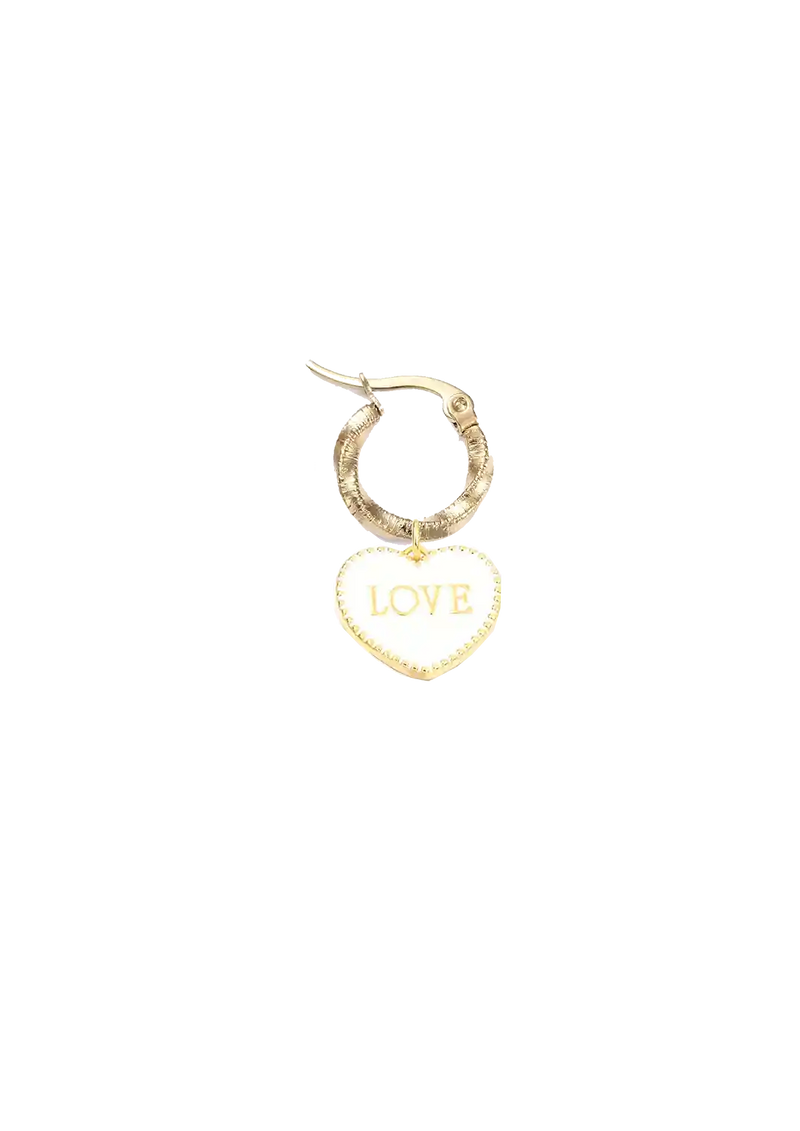 Golden white love heart